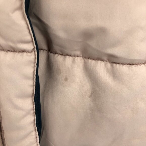 Pink and Navy Reversible  Puffer Parka Coat size ~L - Picture 4 of 16